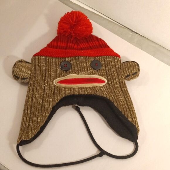 Adult Sock Monkey Hat OS - Picture 3 of 8